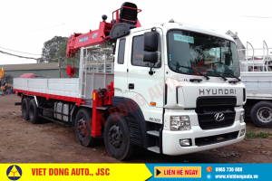 Xe tải thùng Hyundai gắn cẩu - Công Ty Cổ Phần ÔTô Việt Đông